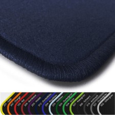 Velours Fußmatten Dunkelblau Randfarbe wählbar  für Toyota Avensis 3 T27 + Kombi