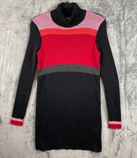 Free People Sweater Dress Size XS Turtleneck Colorblock Academia Cozy Pullover