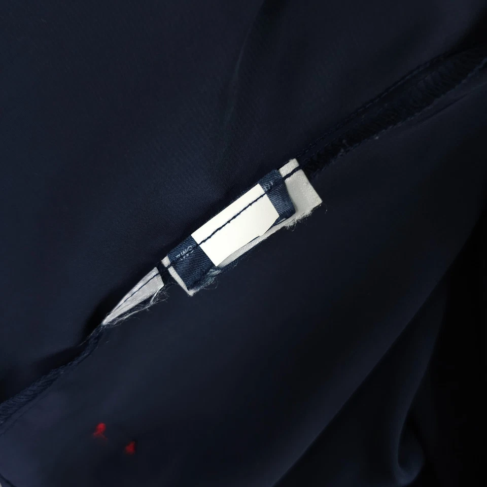 Camisa Tommy Hilfiger Para Mujer XS Azul Cuello en V Blusa Sin Mangas Plisada Espalda Camiseta sin Mangas Foto 4 de 4