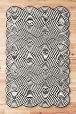 Hand-Tufted Rissa Rug Tufted Wool Rug Hand Tuft Rug Large Area Rug Black & White