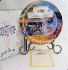 GENERAL STORE Plate Red Oak Sampler #1 of 4 Lowell Davis Missouri Post Office 