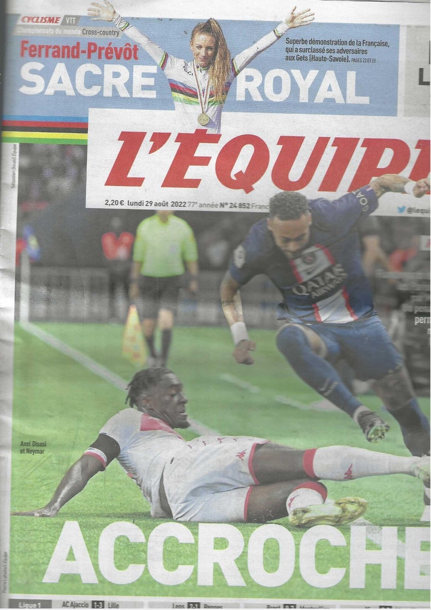 Journal L'Equipe N°24853 30/08/2022 Paul Pogba Pogbaffaire Serena US