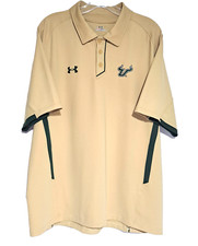 Men's Under Armour Heat Gear Polo Size L USF South Florida Bulls Embroidered NWT