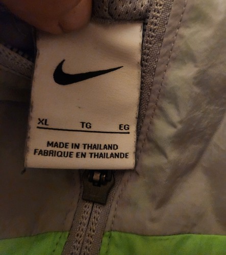 Nike Youth Crossover Jacket Nylon Gray Black Green Lightweight W/Pockets Sz XL - Picture 3 of 4