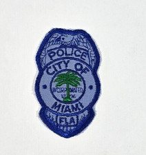 CITY OF MIAMI FL. FLA FLORIDA POLICE CAP PATCH *RARE*- NEW CONDITION