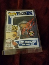 Funko Pop Star Wars SDCC 2012 Exclusive BIGGS DARKLIGHTER SIGNED Garrick Hagon!