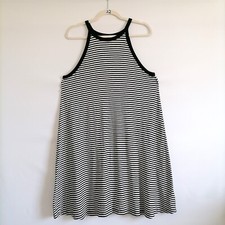 Old Navy Womens Black & White Striped Halter Neck Tank Dress Size Large