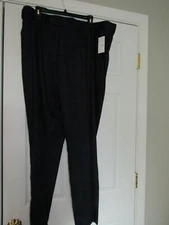 Perry Ellis Portfolio Navy Slim Fit Dress Pants Size 43x32 Navy plaid