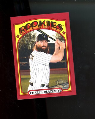 2021 Topps Heritage Red #305 Charlie Blackmon 