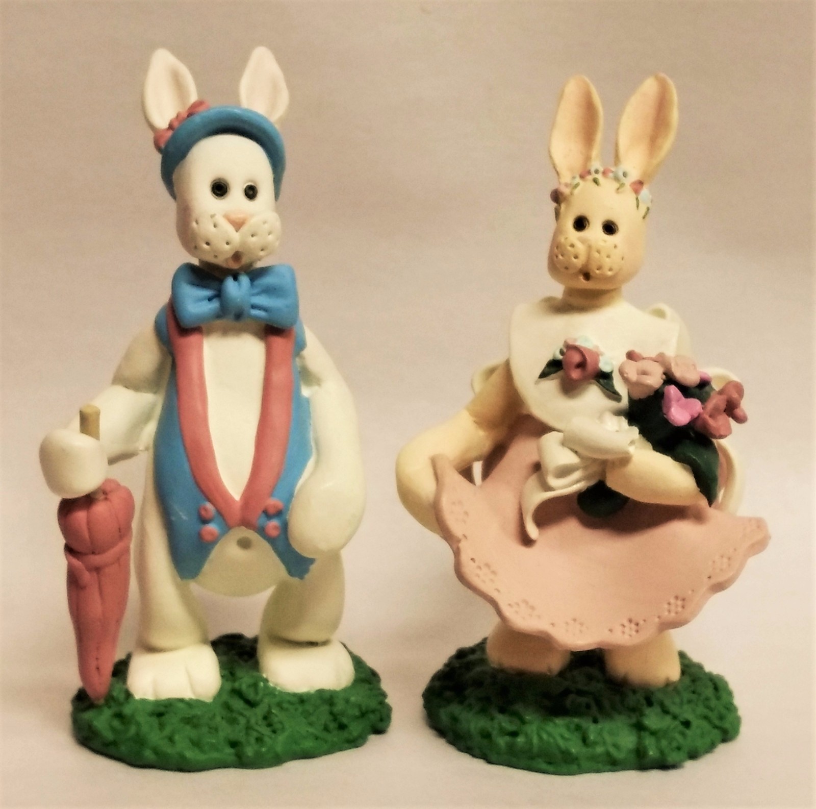 Claymation Style Mr. & Mrs. Rabbit Figurines by DCI | eBay