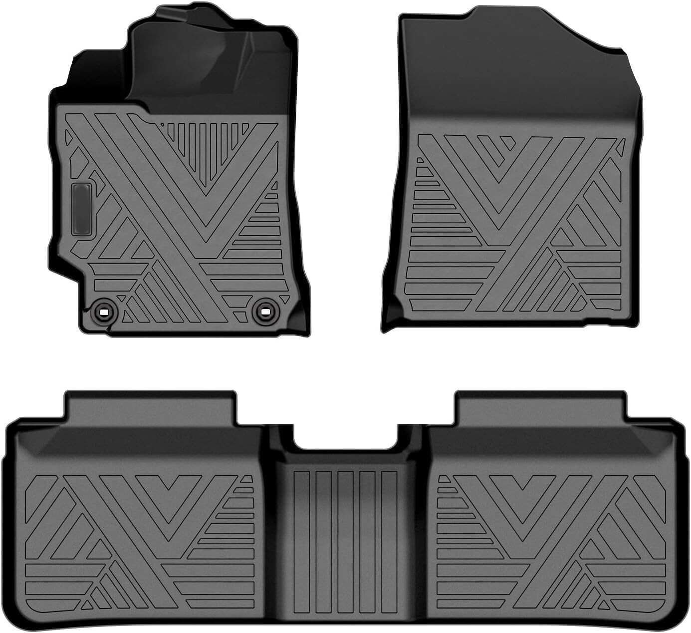 2015-2017 Toyota Camry All-Weather Black TPE Rubber Floor Mats