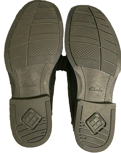 CLARKS HUCKLEY ROLL BLACK LEATHER SLIP ON RIP STRAP FLAT SHOES UK 7.5 G EUR 41.5 - Picture 4 of 12