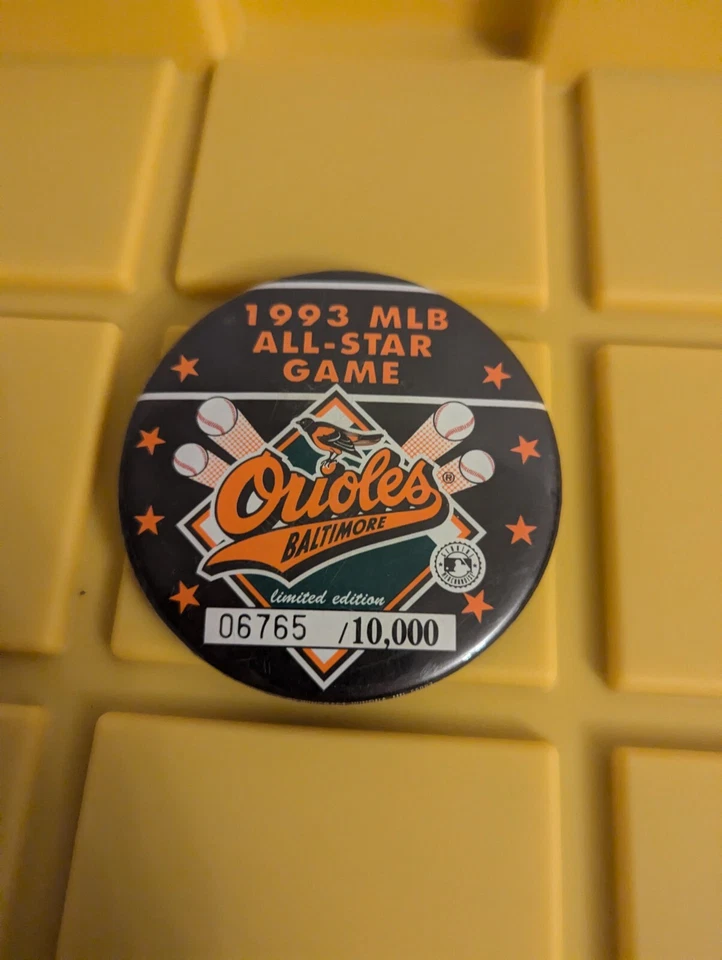 1993 MLB All-Star GAME Button Pin 02050/10,000 made Baltimore Orioles Limited - Image 2 of 3