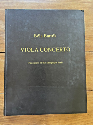 BELA BARTOK Viola Concerto Score Collector's BOOK with letter from Peter Bartok