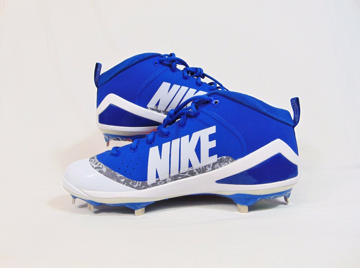 Nike Force Zoom Trout 4 Blue & White Baseball Cleats Sz 13 NEW
