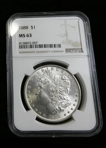 1888 Morgan Silver Dollar.  NGC Certified MS 63 #5559