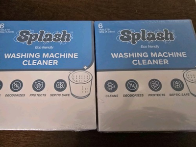 #ad Splash Spotless Washing Machine Cleaner Tablets Lot Of 2 12 Tablets Total $19.99
