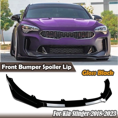 Für Kia Stinger GT 2018-2024 2020 Frontstoßstange Spoiler Splitter Lippe Schwarz