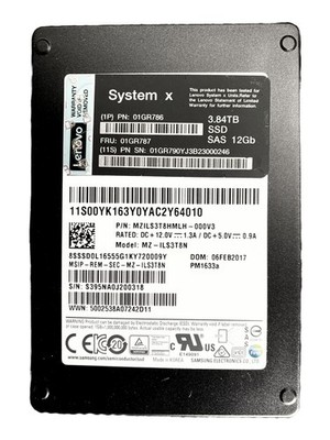 Hard drive Lenovo 3.84TB SSD SAS 12G 2.5'' Samsung V-NAND TLC RI 01GR786