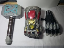 Marvel Infinity Gauntlet Thor Ragnarok Hammer Black Panther Claw Sound Light