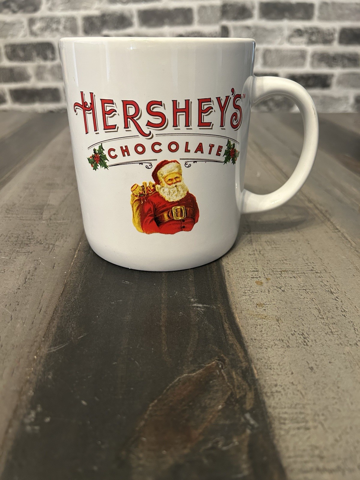 Vintage Santa Hershey's Chocolate Large Ceramic Mug