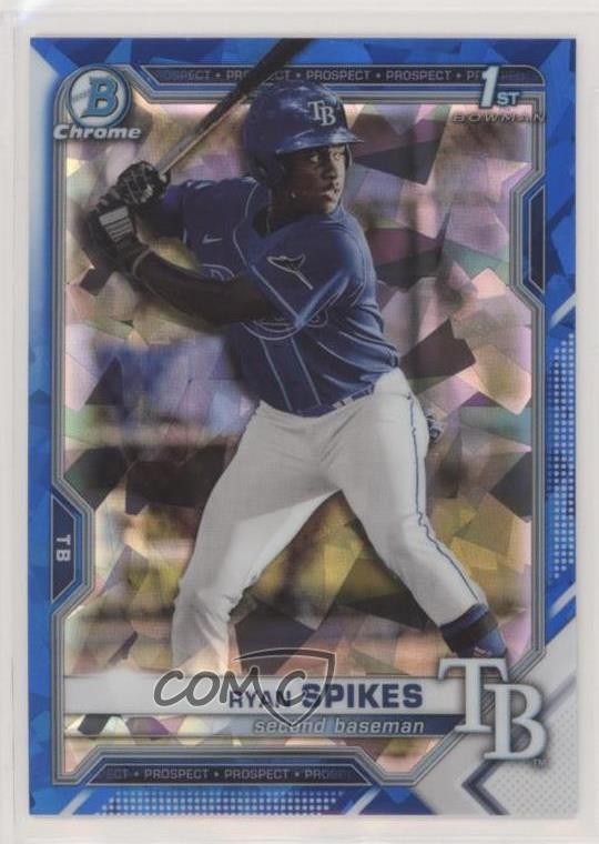 2021 Bowman Chrome Draft Sapphire Edition Ryan Spikes #BDC-63 fo7