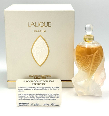 Lalique Flacon Collection 2002 Parfum 75ml Crystal Bottle Box Certificate