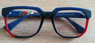 GENESIS easy Mod.GV1572 Col. 3 55 19/145 Brillenrahmen blau rot 