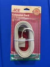 NOS ACE 25' TELEPHONE EXTENSION CORD, 4-CONDUCTOR, IVORY, 32079