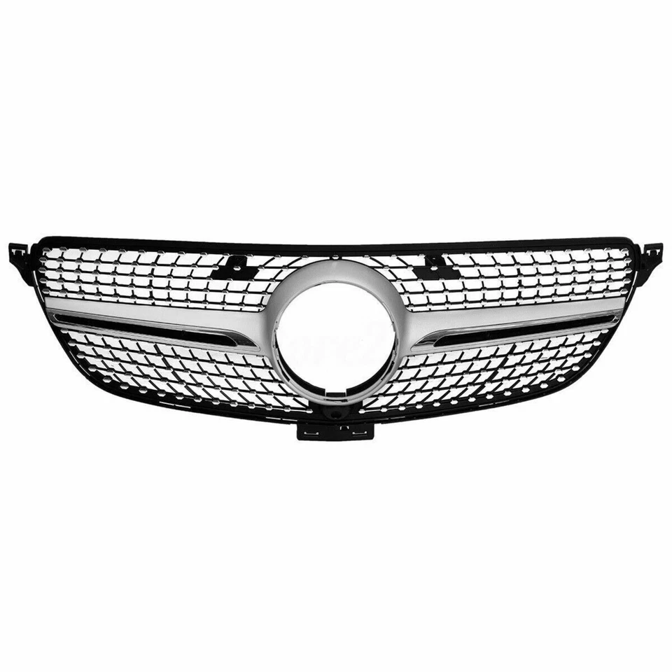 Chrome Front Grille For Mercedes Benz GLE Coupe W292 GLE350 GLE400 2015-2019 Foto 4 de 4