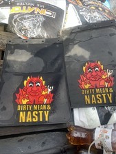 Nos Dirty Mean And Nasty Mud Flaps Plasticolor Deadstock Vintage Truck Van 18x12