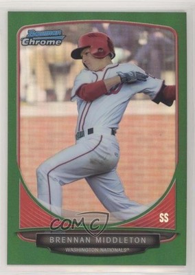 2013 Bowman Draft Picks Chrome Green Refractor 68/75 Brennan Middleton 0n2