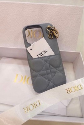 Christian Dior iPhone 16 Pro Smartphone Case Charm Cover Lambskin