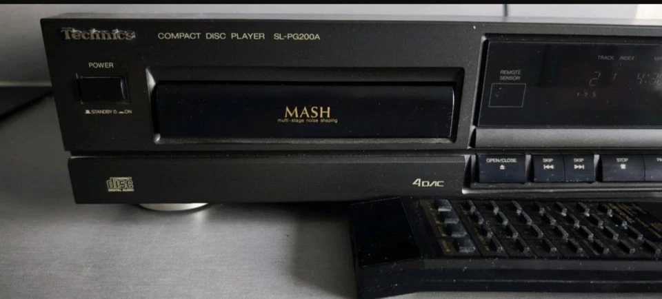 TECHNICS CD Player SL-PG 200A Disc Spieler inkl. orig Fernbedienung MASH Wandler - Bild 3 von 4