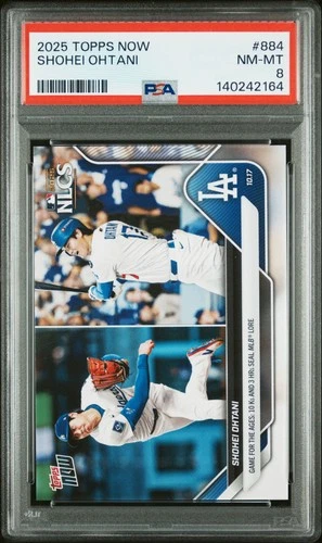 PSA 8 Shohei Ohtani Game for the Ages Dodgers #884 2025 Topps Now 140242164