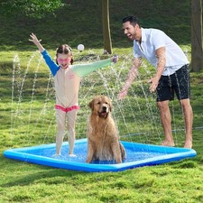 60" Non-Slip Splash Pad Sprinkler - Summer Water Toys Sprinkler Mat for Kids ...