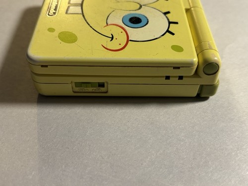 Nintendo Gameboy Advance GBA SP SpongeBob Edition AGS-101 w/ Charger NEW BATTERY - Picture 10 of 16