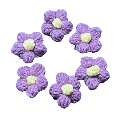 Handmade Crochet Applique Flowers for Crafts Embellishments clothes