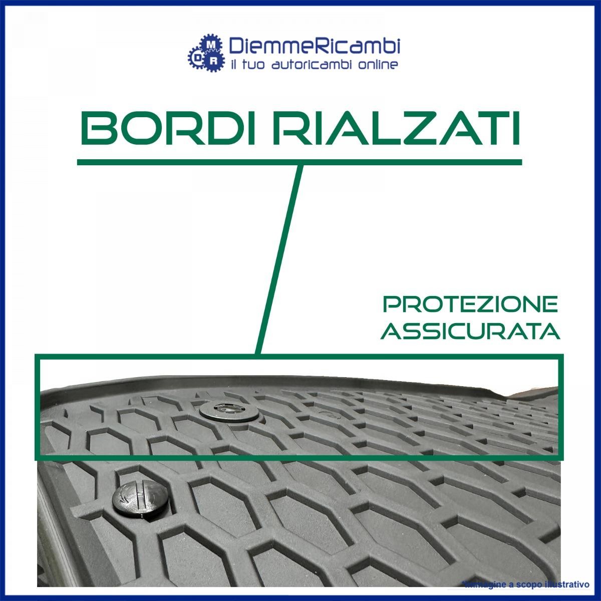 Set Tappeti 3D in TPE per Ford Fiesta Mk7 2017+ | Antiscivolo Nero - 4