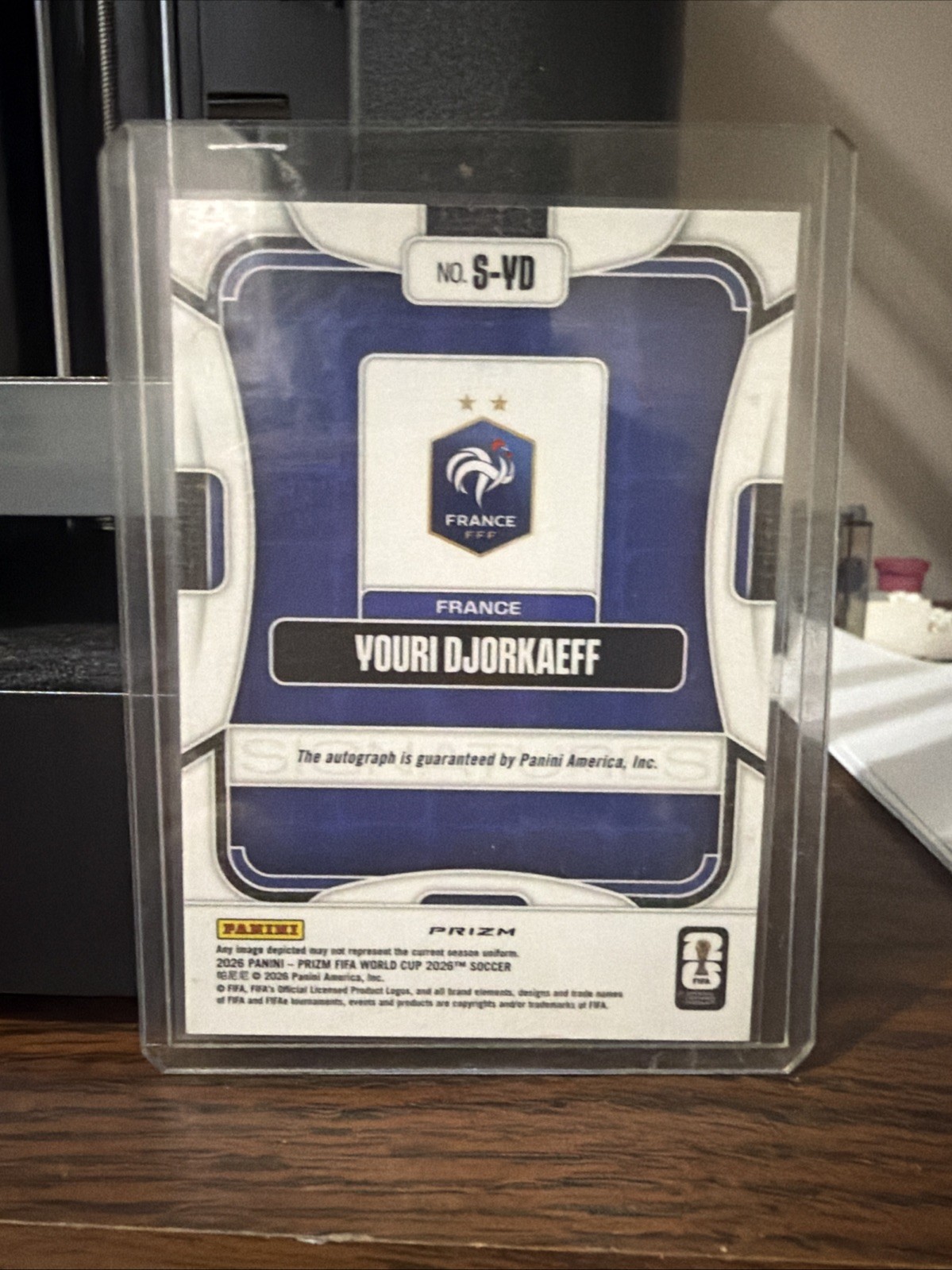 Youri Djorkaeff 2026 Panini Prizm FIFA World Cup Signatures Wave Auto #S-YD view 2
