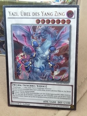 Yu-Gi-Oh! Yazi, Übel des Yang Zing NECH-DE051 Ultimate Rare und weitere Karten.