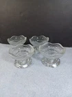 Vintage Anchor Hocking Stax Candle Holders Pebble Glass Set of 4