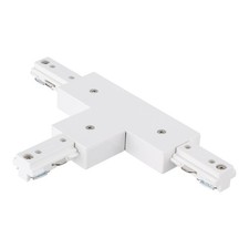 H Track T Connector, H Type Single Circuit 3-Wire-1 Track, White
