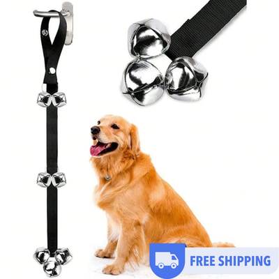 #ad 1pc Dog Door Bell Puppy Potty Training Bell Dogs Go Out Training 7 Loud Bells $6.55