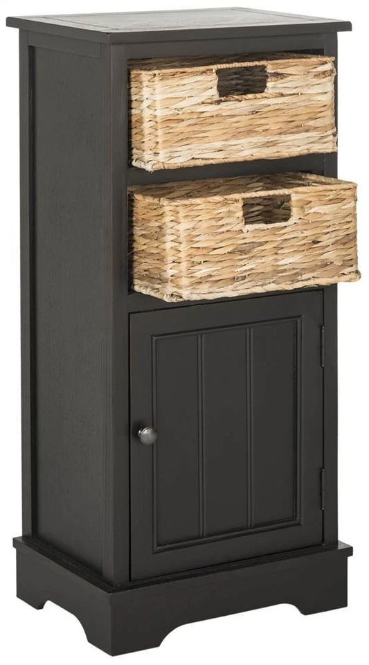 American Homes Collection Connery Distressed Black Cabinet - Image 2 of 4