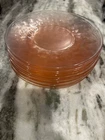 Vintage PINK Depression Glass 8" Plates 8-Pc Set Dessert/Salad