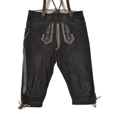 Vintage HandMade Bavarian Lederhosen Leather Pants Men's sz US W38 / EUR XXL