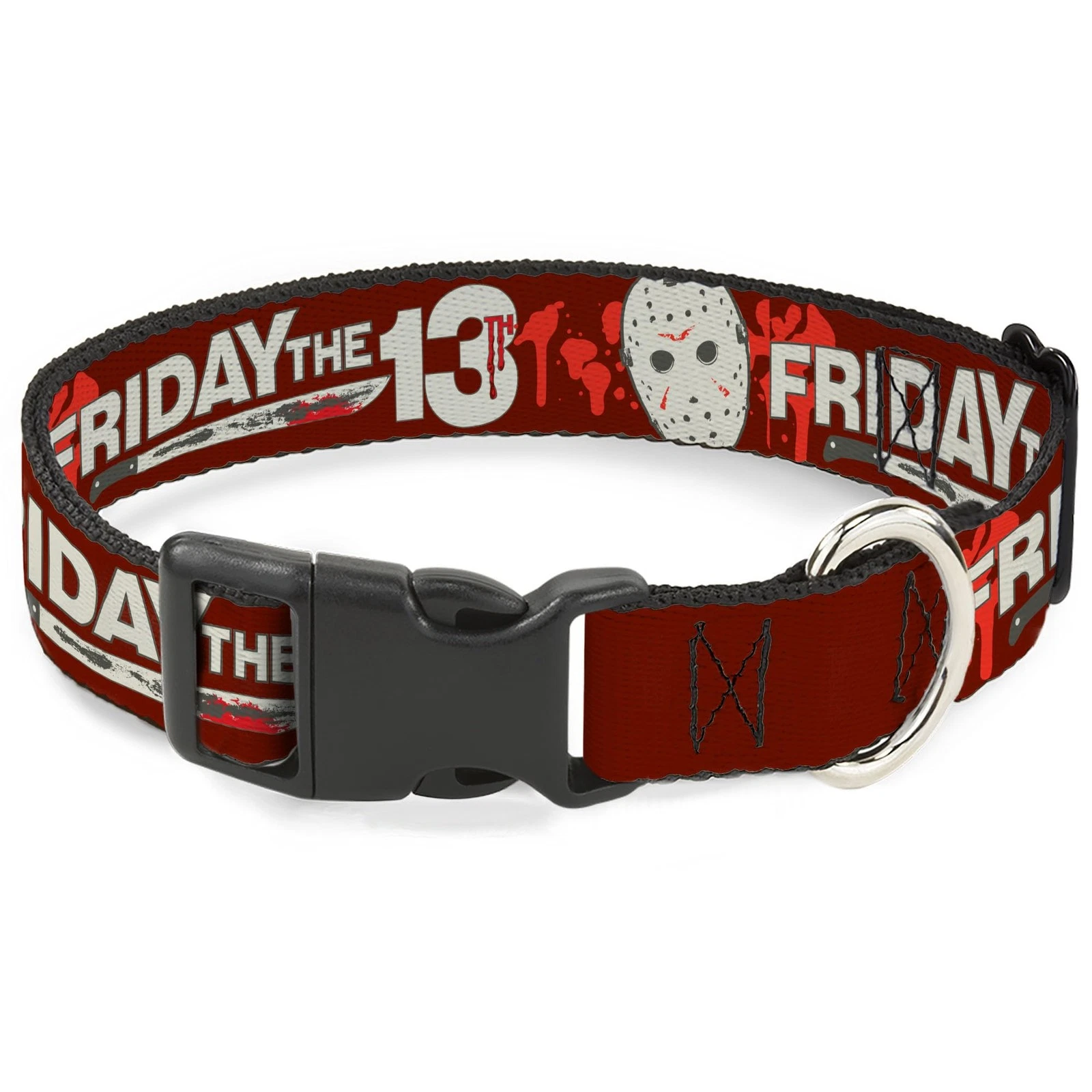 Warner Bros. Horror Movies Pet Collar, Dog Collar Plastic Buckle, Friday The 13t