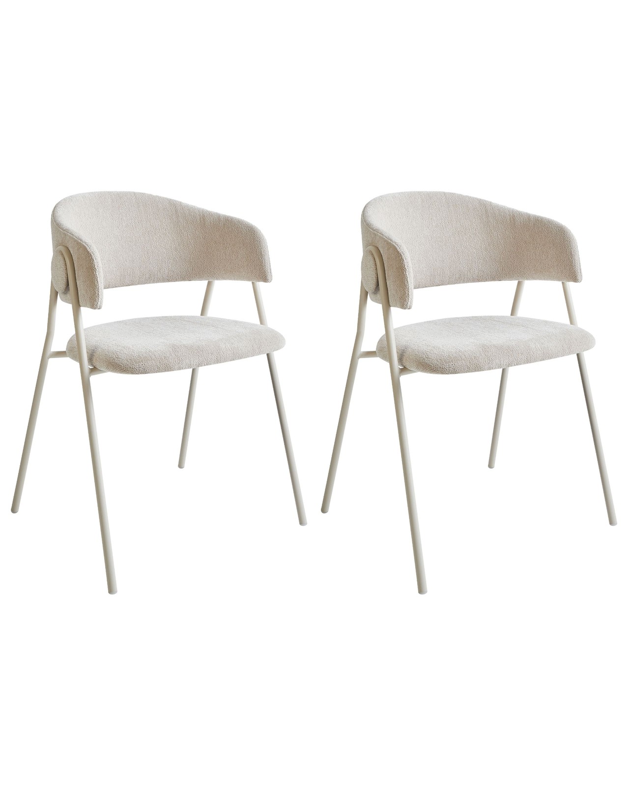 Set di 2 sedie da pranzo ALANSON Beige chiaro Ciniglia