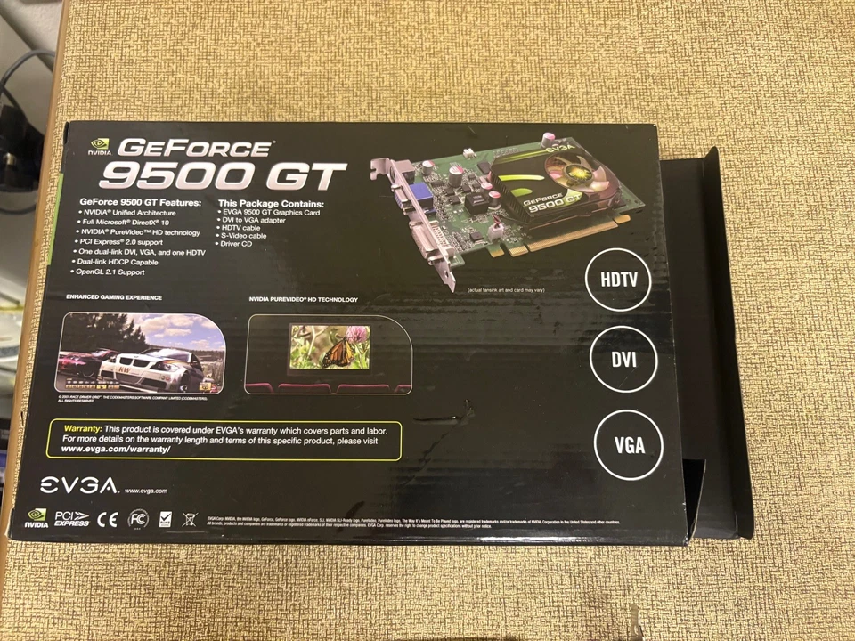 Nvidia GeForce 9500 GT 1GB DDR2 PCI-E 2.0 Graphics Card And Adapters Open Box - Image 4 of 4